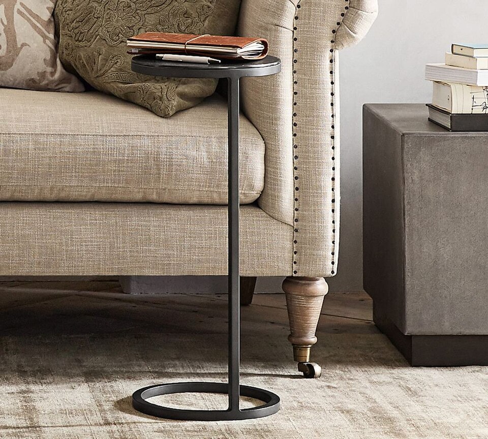 Duke 25 cm Round Metal Accent Table Pottery Barn Australia